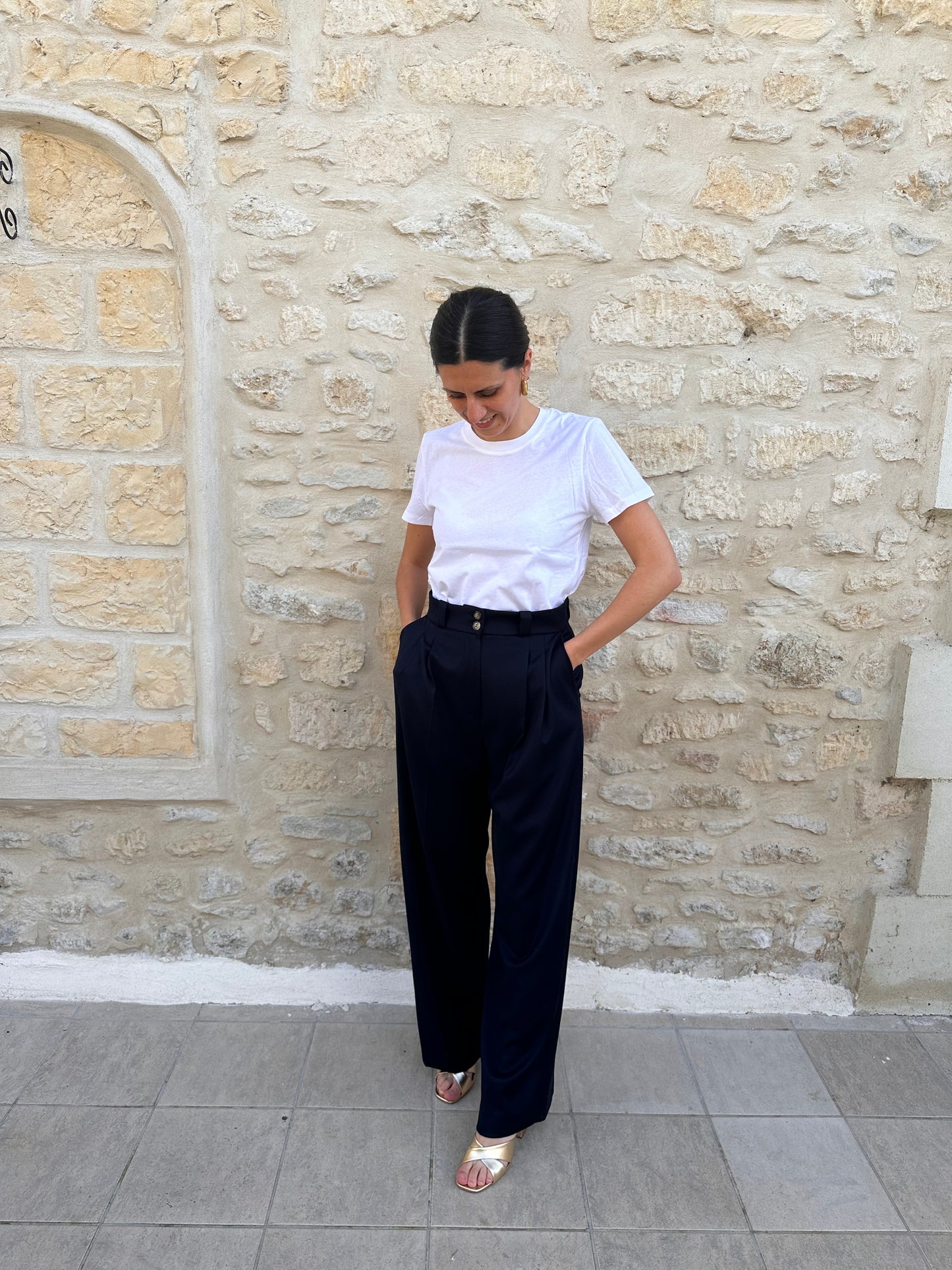 Pantalon Jean Bleu marine