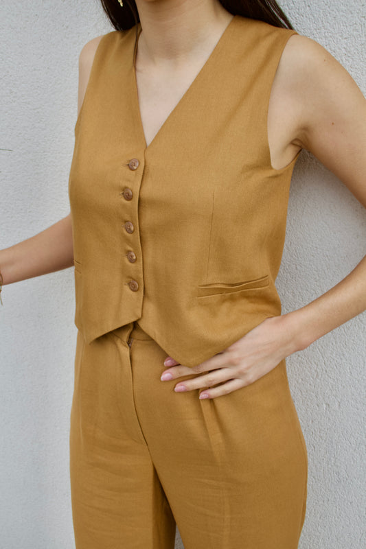 Gilet Marcel Camel
