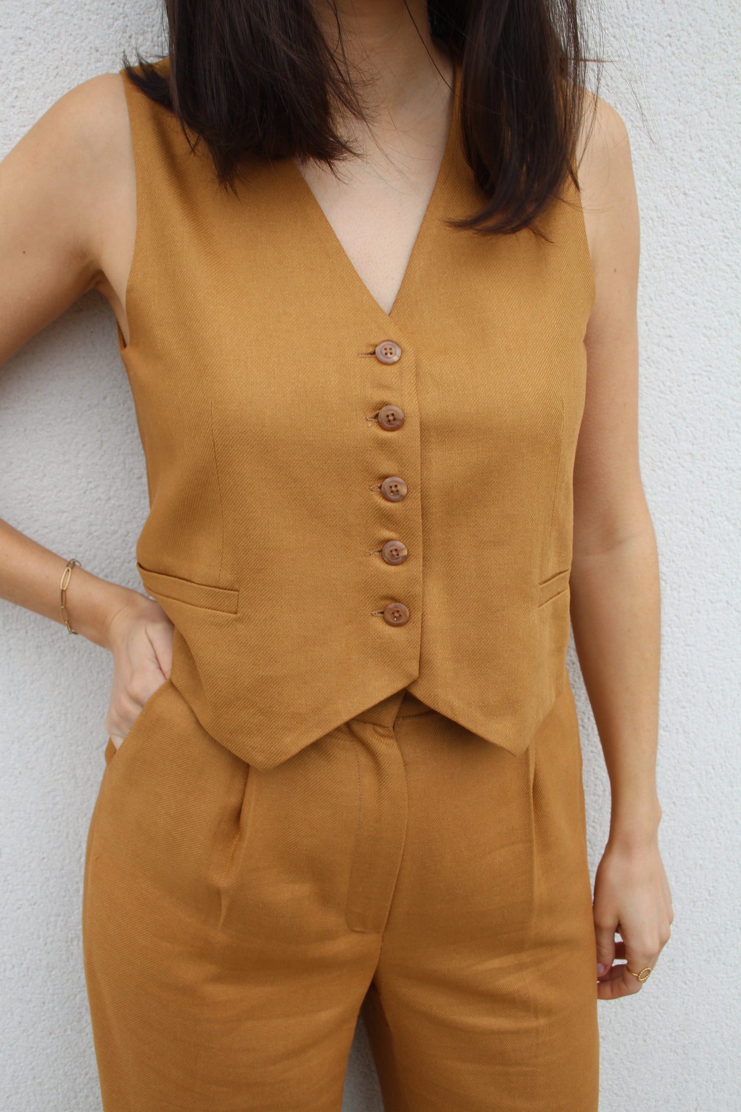 Gilet Marcel Camel